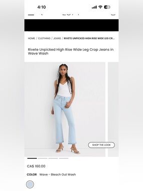 NWOT Ann Taylor Loft wide leg kick crop jeans size 12/31 light blue high waisted